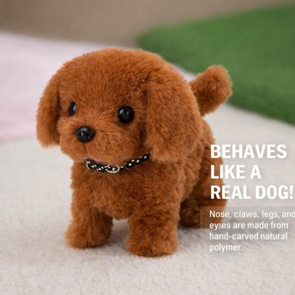 Giocattolo di Peluche Interattivo Cane Robot Cucciolo Che Cammina, Abbaia e Scodinzola