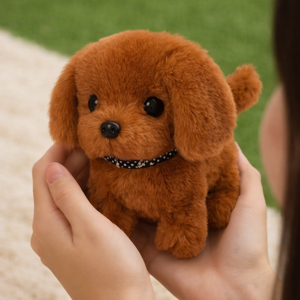 Perro Robot Juguete de Peluche Interactivo Cachorro Caminante Que Ladra y Mueve la Cola