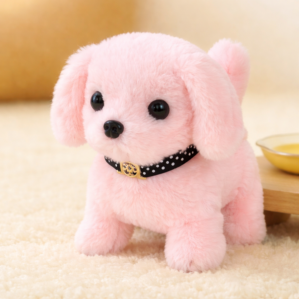 Giocattolo di Peluche Interattivo Cane Robot Cucciolo Che Cammina, Abbaia e Scodinzola