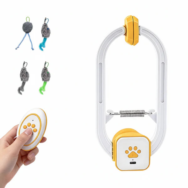 Juguete para gato interactivo con señuelo electrónico recargable por USB en forma de ratones