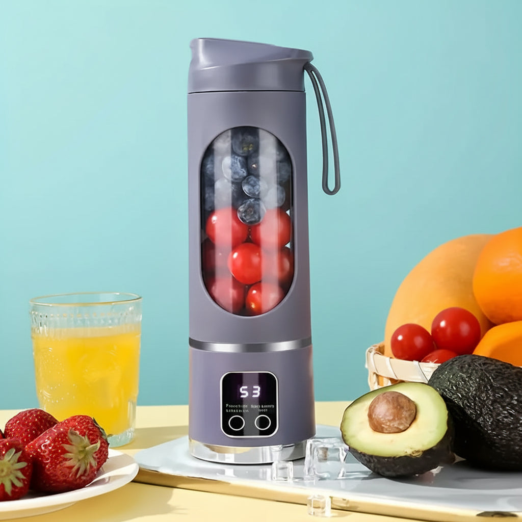 כוס בלנדר ניידת עם סוללה נטענת ב-USB לבקבוק מיץ חלק