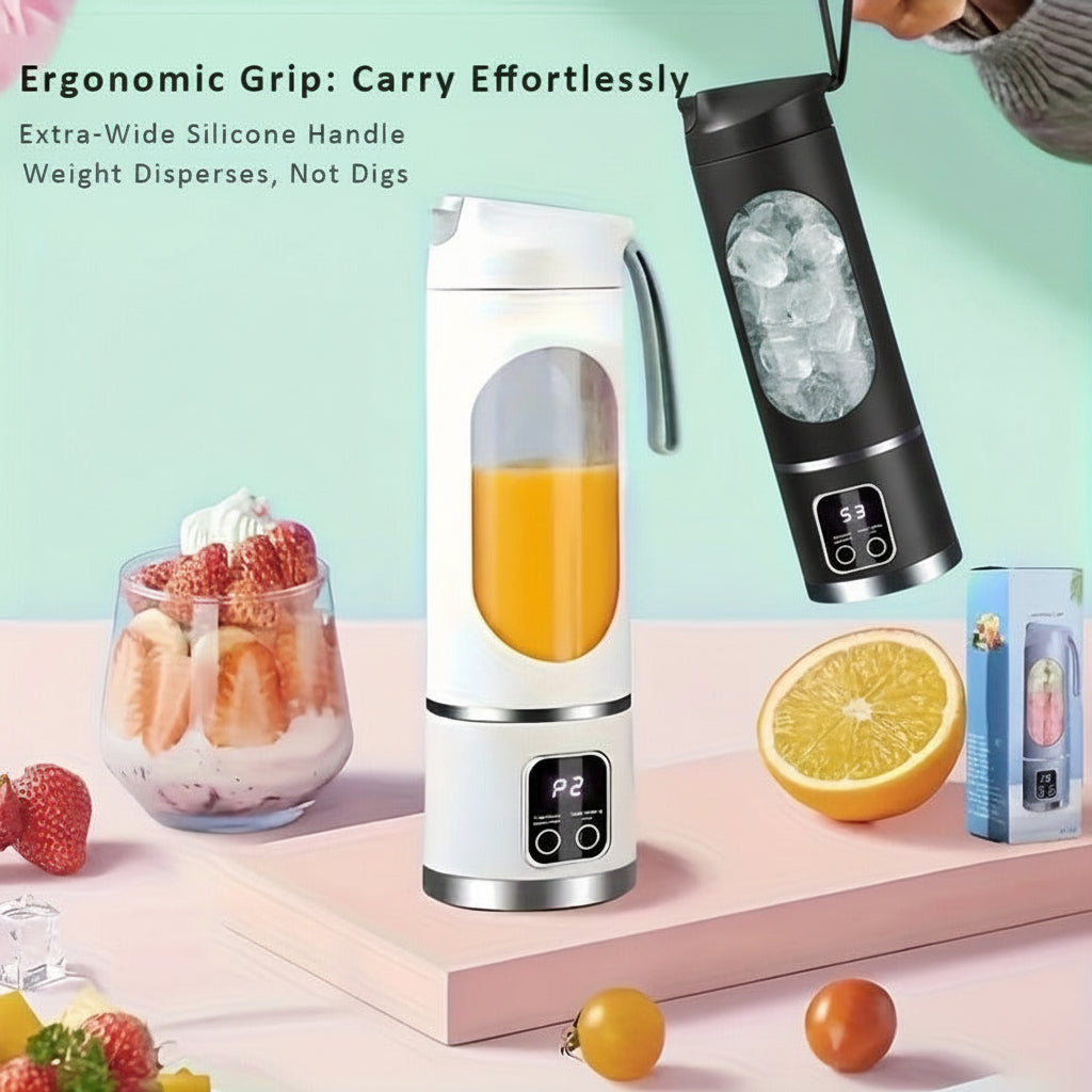 כוס בלנדר ניידת עם סוללה נטענת ב-USB לבקבוק מיץ חלק