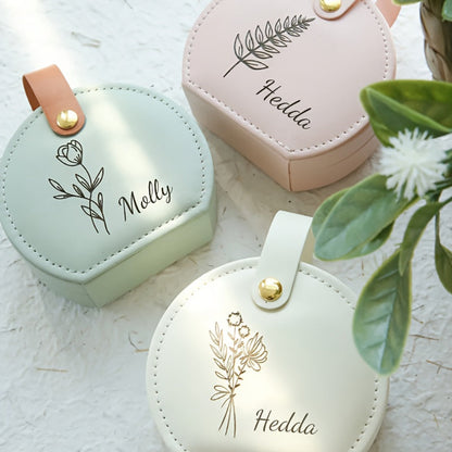 Scatola per Gioielli Regalo per la Festa della Mamma Astuccio Personalizzato per Orecchini da Viaggio