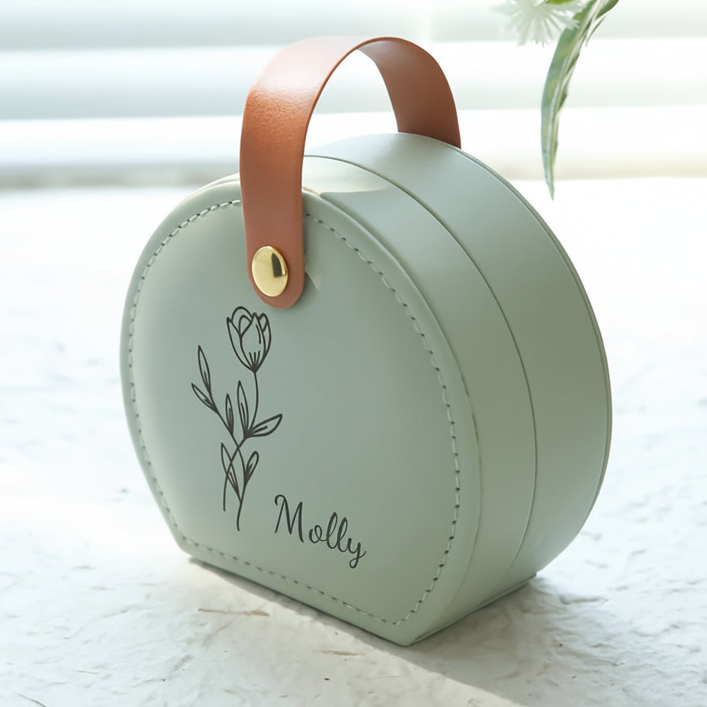 Scatola per Gioielli Regalo per la Festa della Mamma Astuccio Personalizzato per Orecchini da Viaggio