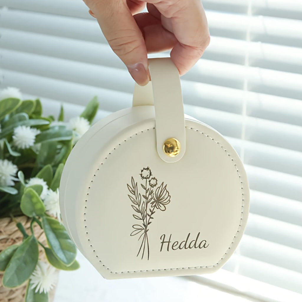 Scatola per Gioielli Regalo per la Festa della Mamma Astuccio Personalizzato per Orecchini da Viaggio