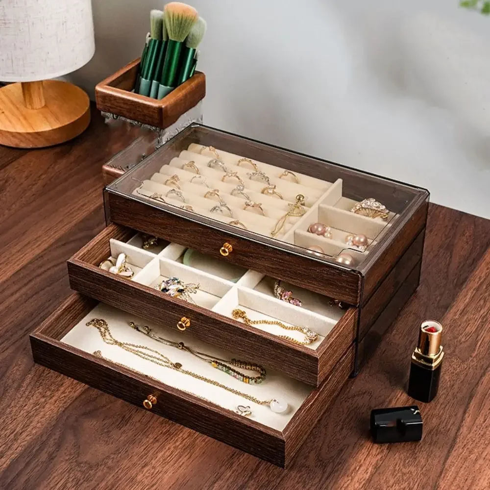 Schmuckkasten Organizer Muttertagsgeschenk Schubladenaufbewahrung Vitrine