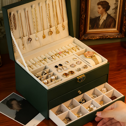 Jewelry Box Organizer Mothers Day Gift Lockable Storage Case