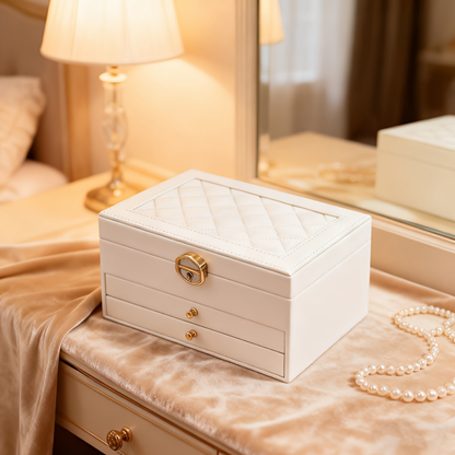 Jewelry Box Organizer Mothers Day Gift Lockable Storage Case