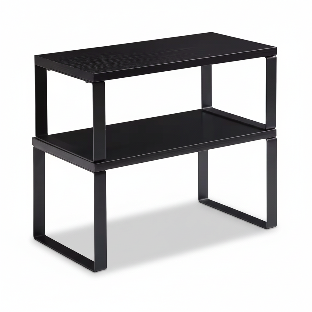 Raft organizator stivuibil din metal pentru dulap de bucătărie, suporturi de depozitare