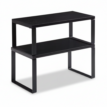 Raft organizator stivuibil din metal pentru dulap de bucătărie, suporturi de depozitare