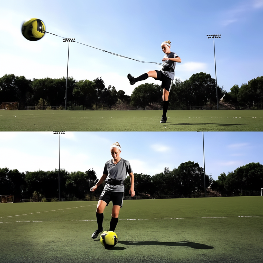 חגורת החזרה לאימון כדורגל לילדים לתרגול מסירות לבד