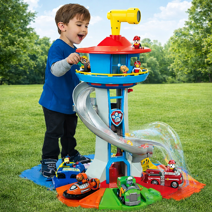 Kids Toys Car Playset Slide Tower Track Toy Vehicles