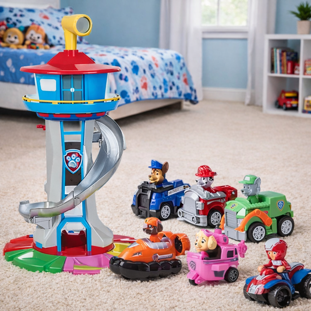 Kids Toys Car Playset Slide Tower Track Toy Vehicles