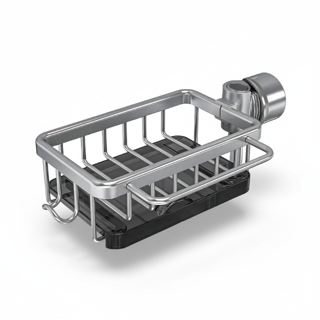 Küchenspülen-Organizer Aluminium-Aufbewahrungskorb Schnellentwässerungs-Design