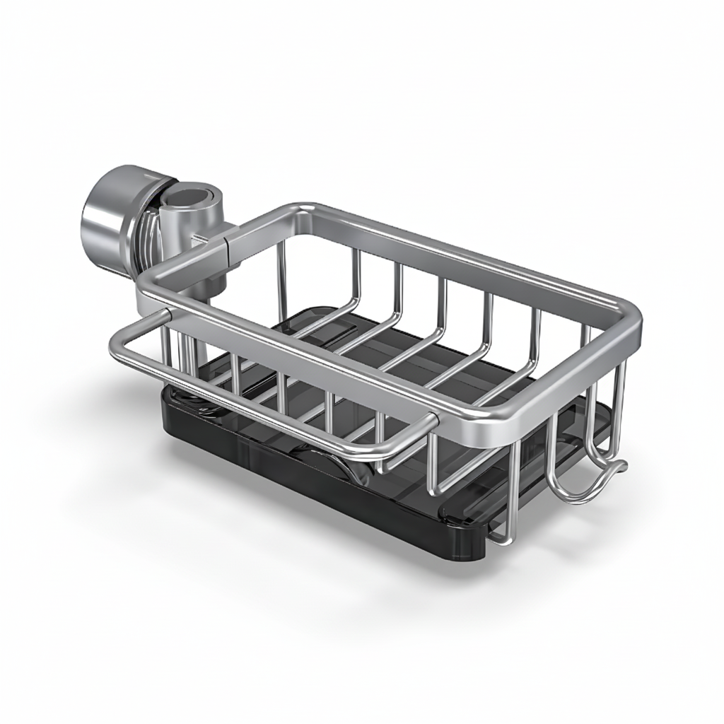 Küchenspülen-Organizer Aluminium-Aufbewahrungskorb Schnellentwässerungs-Design
