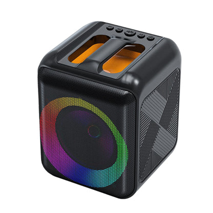 Máquina de Karaoke Coluna Bluetooth Portátil Microfones Sem Fios