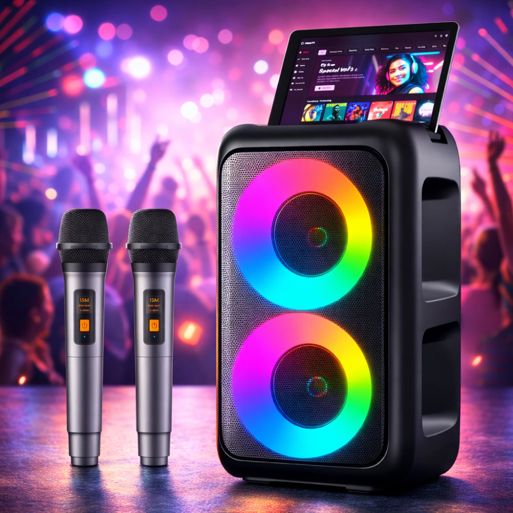 Karaoke Machine Wireless Portable Speaker Microphones