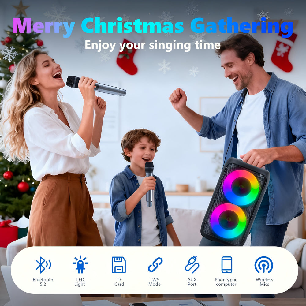 Karaoke Machine Wireless Portable Speaker Microphones