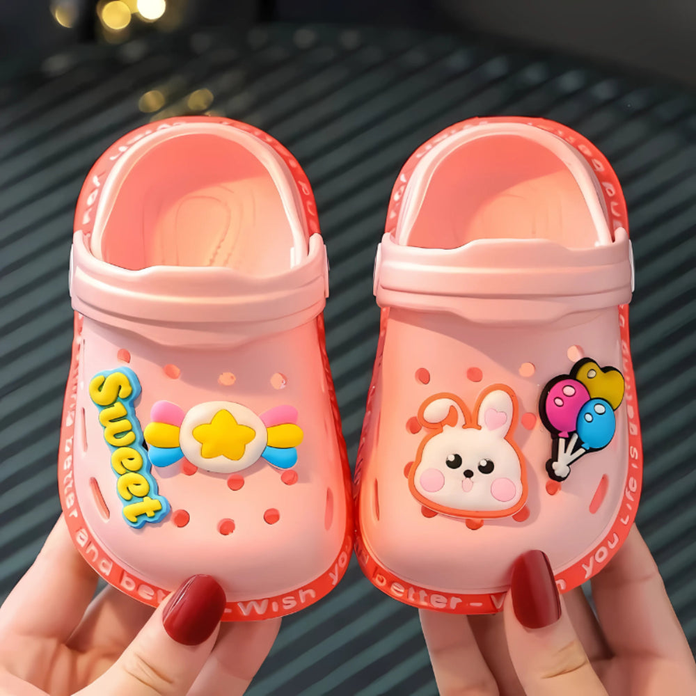 Børnetræsko Tegneserie Slip-On Have-Sandaler Småbørnssko
