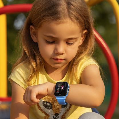 שעון חכם לילדים עם מעקב GPS, מצלמה, רשת 4G, עמידות למים IP67, מסך מגע ופעילות