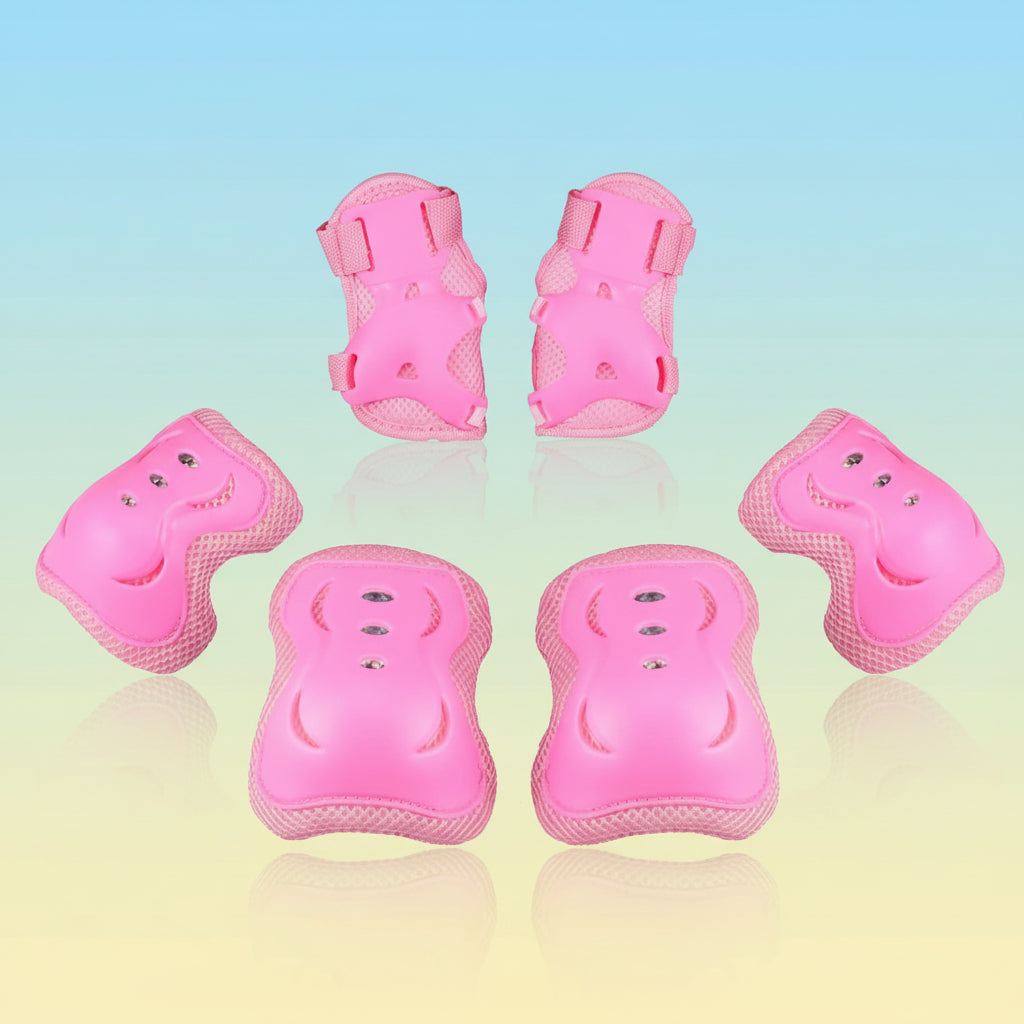 Conjunto de protección para niños con rodilleras, coderas y muñequeras ajustables