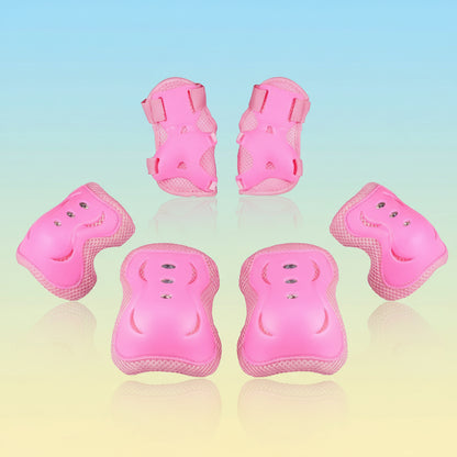 Conjunto de protección para niños con rodilleras, coderas y muñequeras ajustables
