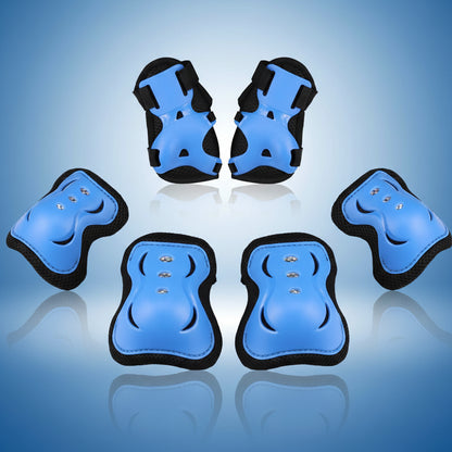 Conjunto de protección para niños con rodilleras, coderas y muñequeras ajustables
