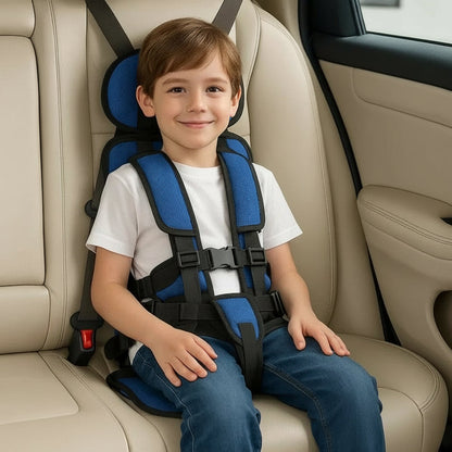 Cadeira Auto Infantil Portátil Dobrável com Arnês de Segurança para Viagem