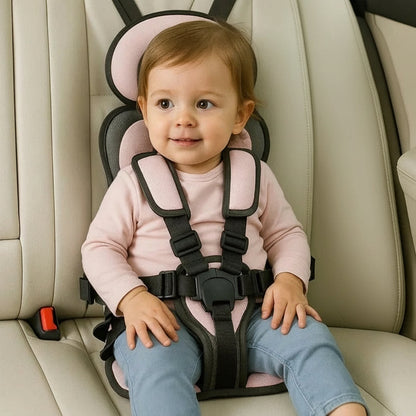 Cadeira Auto Infantil Portátil Dobrável com Arnês de Segurança para Viagem