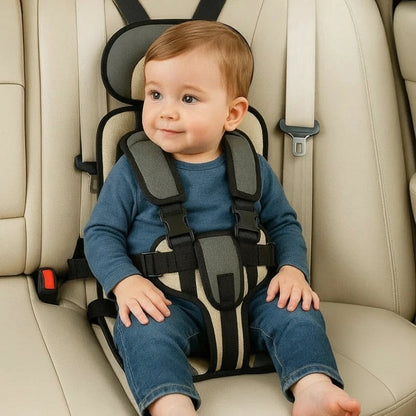 Cadeira Auto Infantil Portátil Dobrável com Arnês de Segurança para Viagem