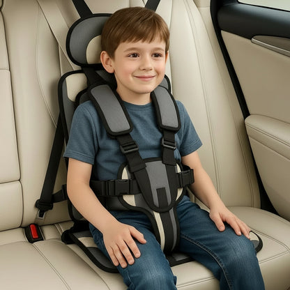 Cadeira Auto Infantil Portátil Dobrável com Arnês de Segurança para Viagem