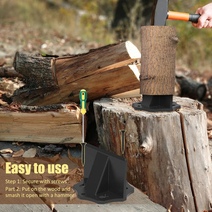 KindlePro | Partidor de Leña de Acero al Carbono | Herramienta Portátil con Bolsa de Tela