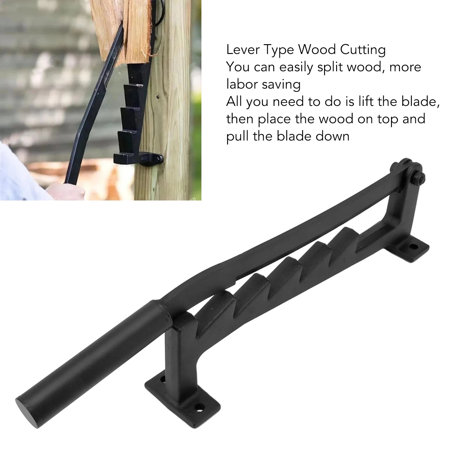 WoodMount | Wall Mounted Kindling Splitter | High Carbon Steel Cutter