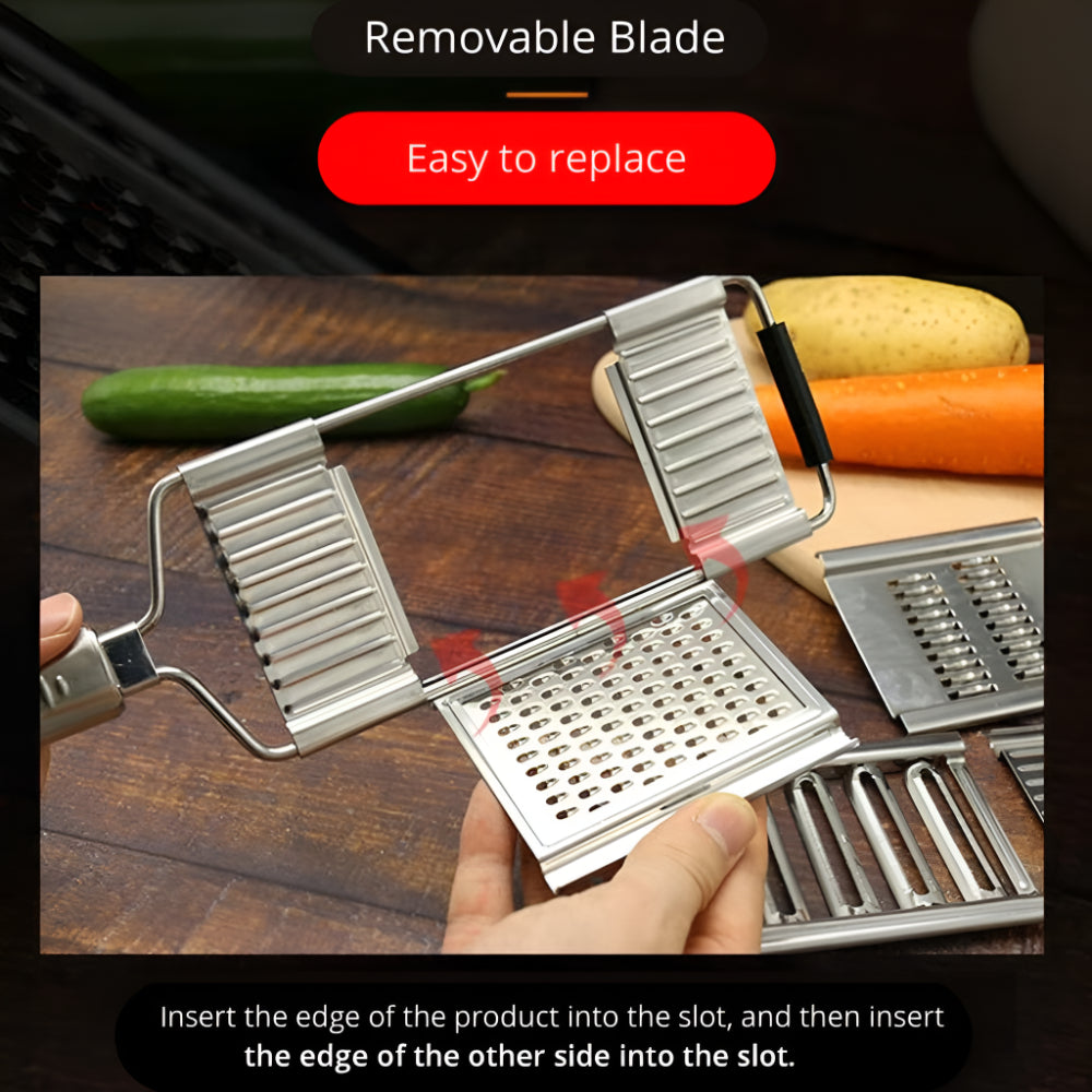 Juego de cortador mandolina de acero inoxidable para verduras de cocina