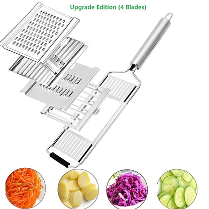 Juego de cortador mandolina de acero inoxidable para verduras de cocina