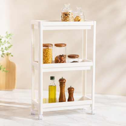 Kitchen Storage Rack Rolling Space Saving Design