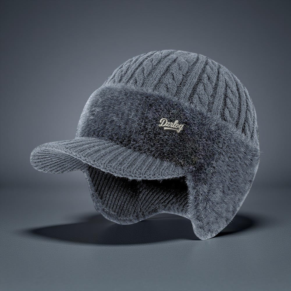 Gorro Trapper Inverno Aba Ouvidos Gorro Malha Viseira