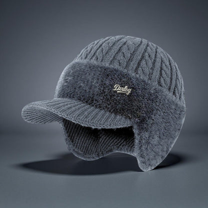 Gorro Trapper Inverno Aba Ouvidos Gorro Malha Viseira