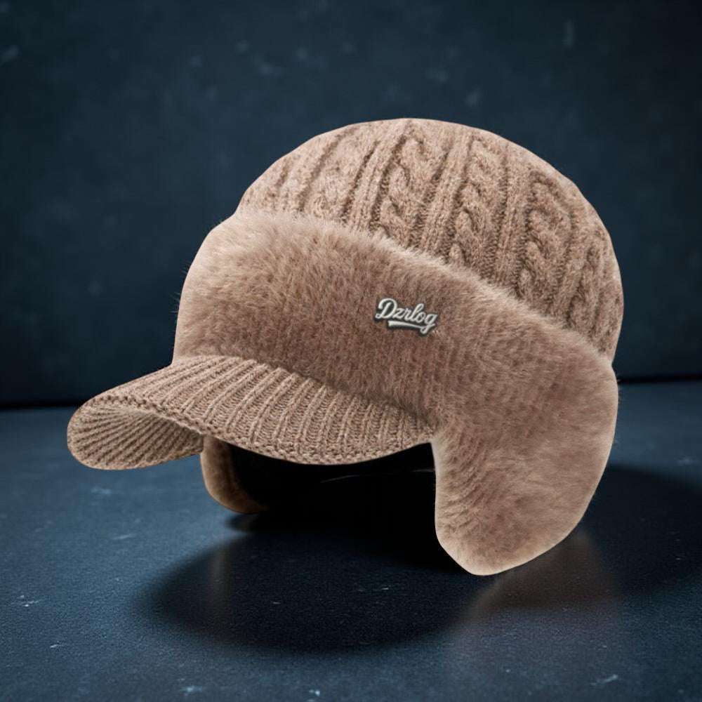 Trapper Winter Hat Ear Flap Knit Cap Visor – DecorsDeluxe