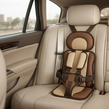 Cadeira Auto Infantil Portátil Dobrável com Arnês de Segurança para Viagem