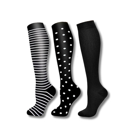 Calze a compressione da donna al ginocchio, supporto per viaggi e sport