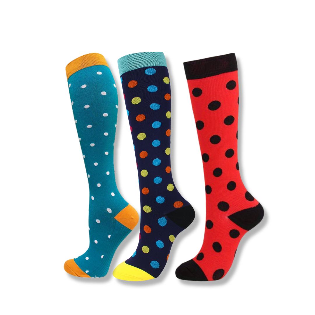 Calze a compressione da donna al ginocchio, supporto per viaggi e sport