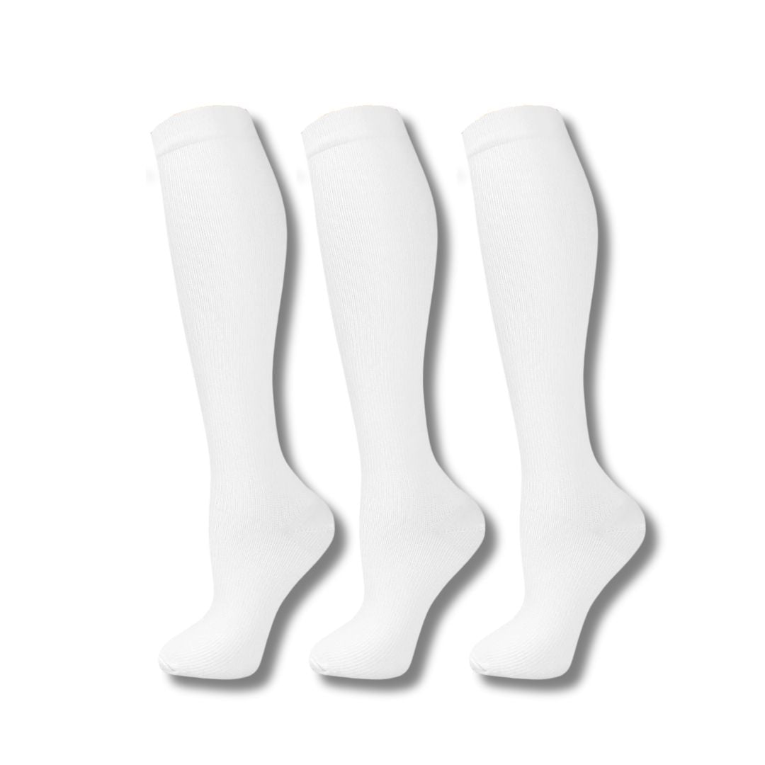 Calze a compressione da donna al ginocchio, supporto per viaggi e sport