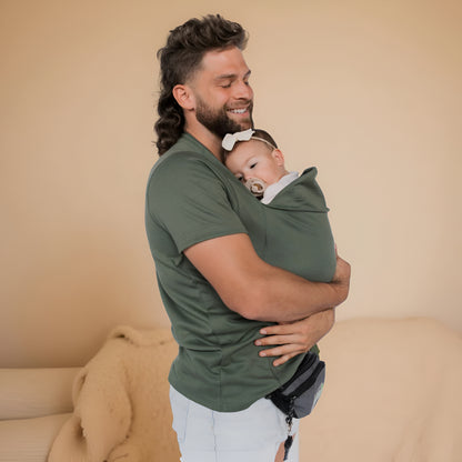 Cămașă pentru purtarea bebelușului, tip wrap, fără mâini, stil holder pentru sugari