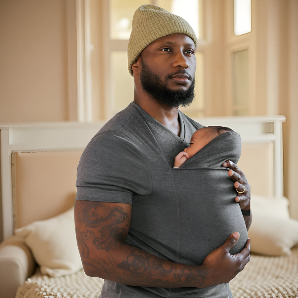 Cămașă pentru purtarea bebelușului, tip wrap, fără mâini, stil holder pentru sugari