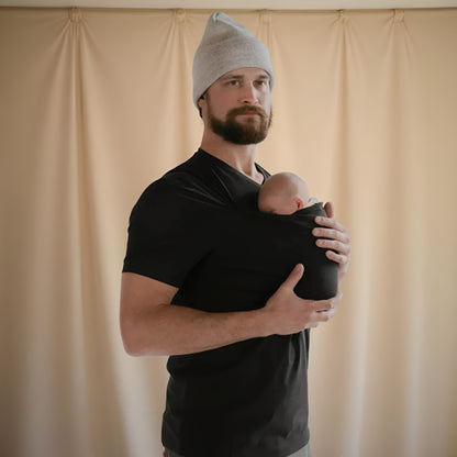 Cămașă pentru purtarea bebelușului, tip wrap, fără mâini, stil holder pentru sugari