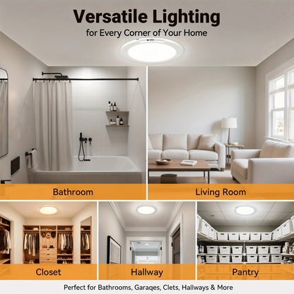 Luz de Teto com Sensor de Movimento Lâmpada LED Recarregável de Embutir