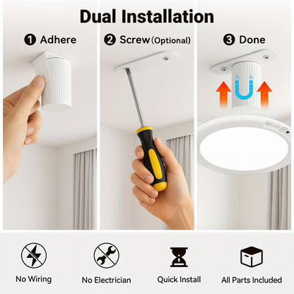 Luz de Teto com Sensor de Movimento Lâmpada LED Recarregável de Embutir
