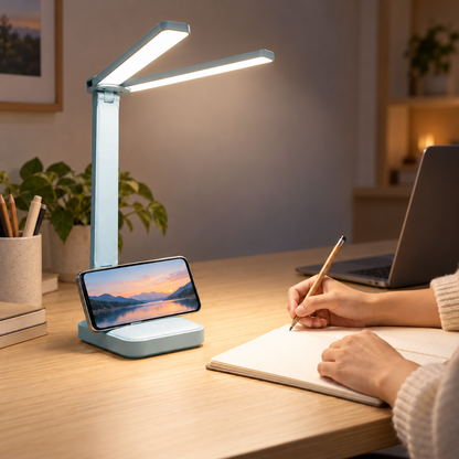 LED Desk Lamp USB Rechargeable Foldable Adjustable Touch