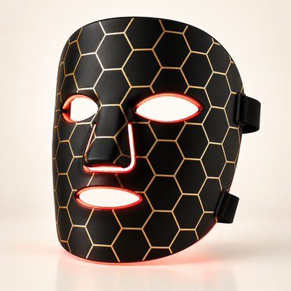 LED-ansigtsmaske i silikone, USB-genopladelig, fleksibel hudpleje